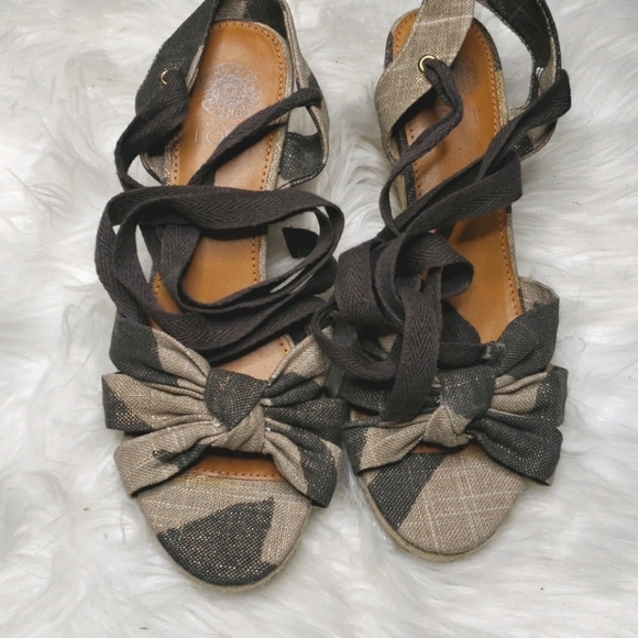 Loft metallic espadrille wrap wedge knot 8 - Picture 2 of 11